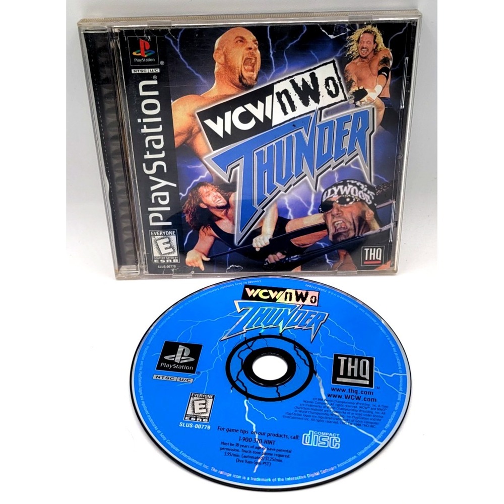 Wcw/Nwo Thunder - Sony PlayStation 1 PS1 Complete CIB COMPLETE IN BOX